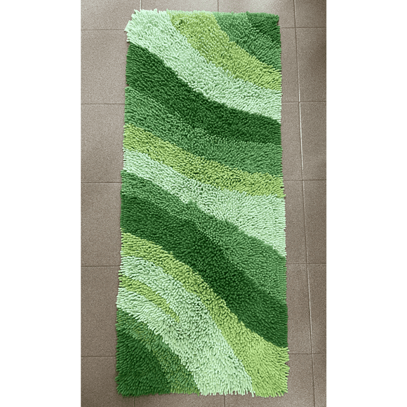 Tappeto verde sfumato - 60x140 cm