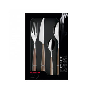 Servizio posate Bugatti Glamour tabacco - 24 pz