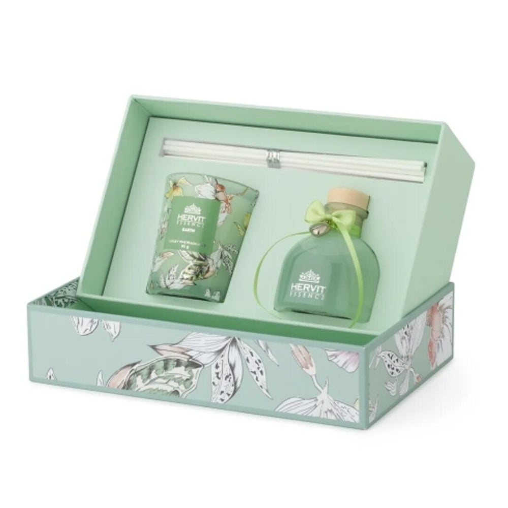 Set diffusore + candela Hervit Earth - piccolo