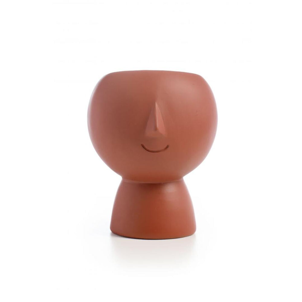 Vaso volto Evviva - terracotta