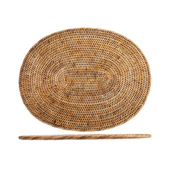 Tovaglietta ovale H&H Rattan naturale