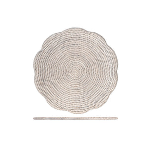 Tovaglietta onde H&H Rattan sbiancato
