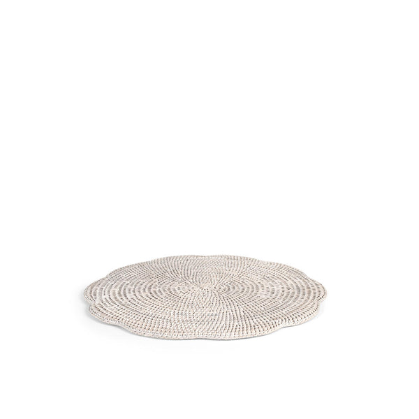 Tovaglietta onde H&H Rattan sbiancato