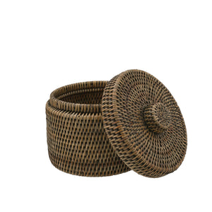 Contenitore c/coperchio H&H Rattan