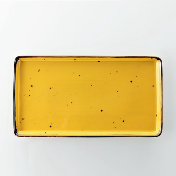Piatto rettangolare Weissestal Cottage - yellow
