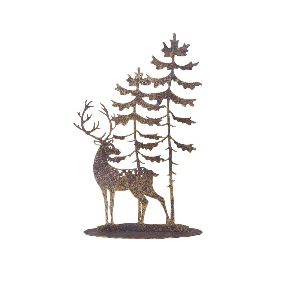 Paesaggio cervo con alberi Stile Nordico