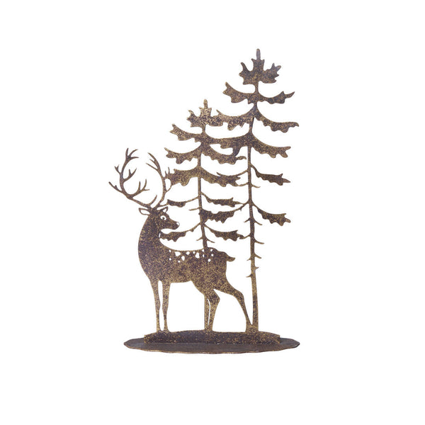 Paesaggio cervo con alberi Stile Nordico