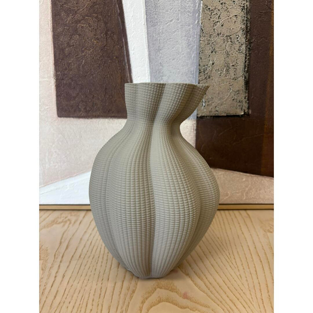 Vaso basso Rituali Domestici Atena obliquo - tortora