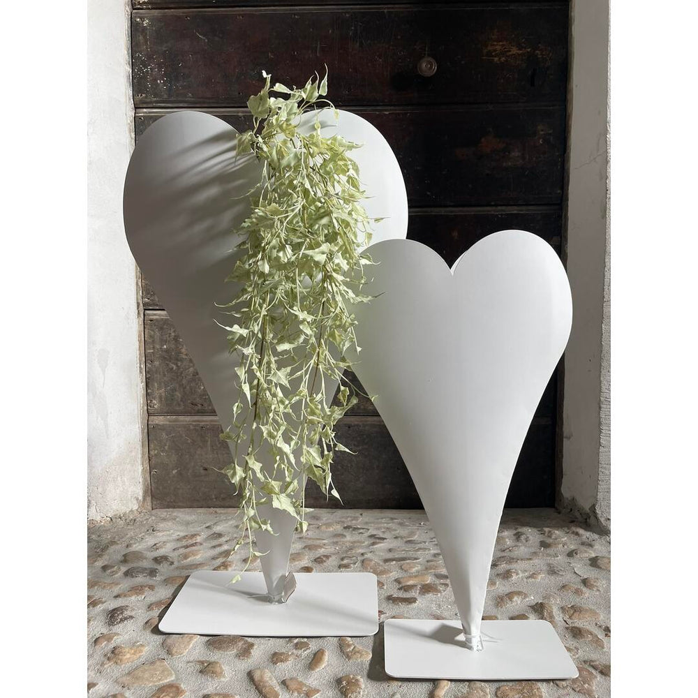 Vaso cuore bianco