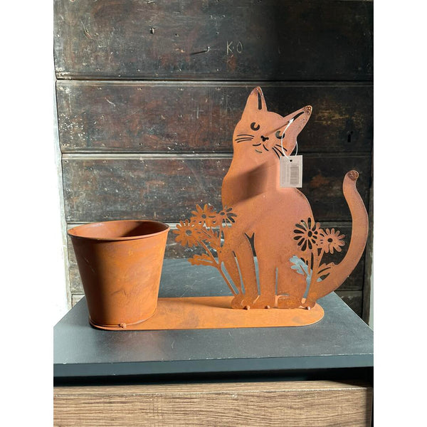 Gattino corten c/cache pot