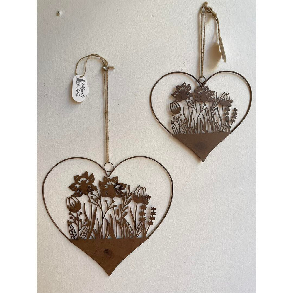 Decorazione cuore Nuvole di Stoffa c/fiori