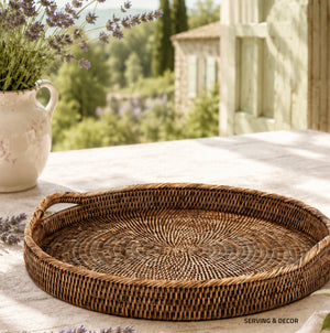 Vassoio tondo H&H Rattan