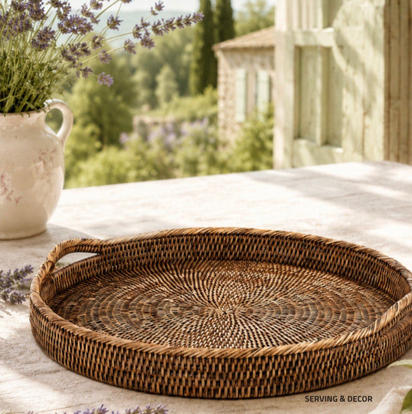Vassoio tondo H&H Rattan