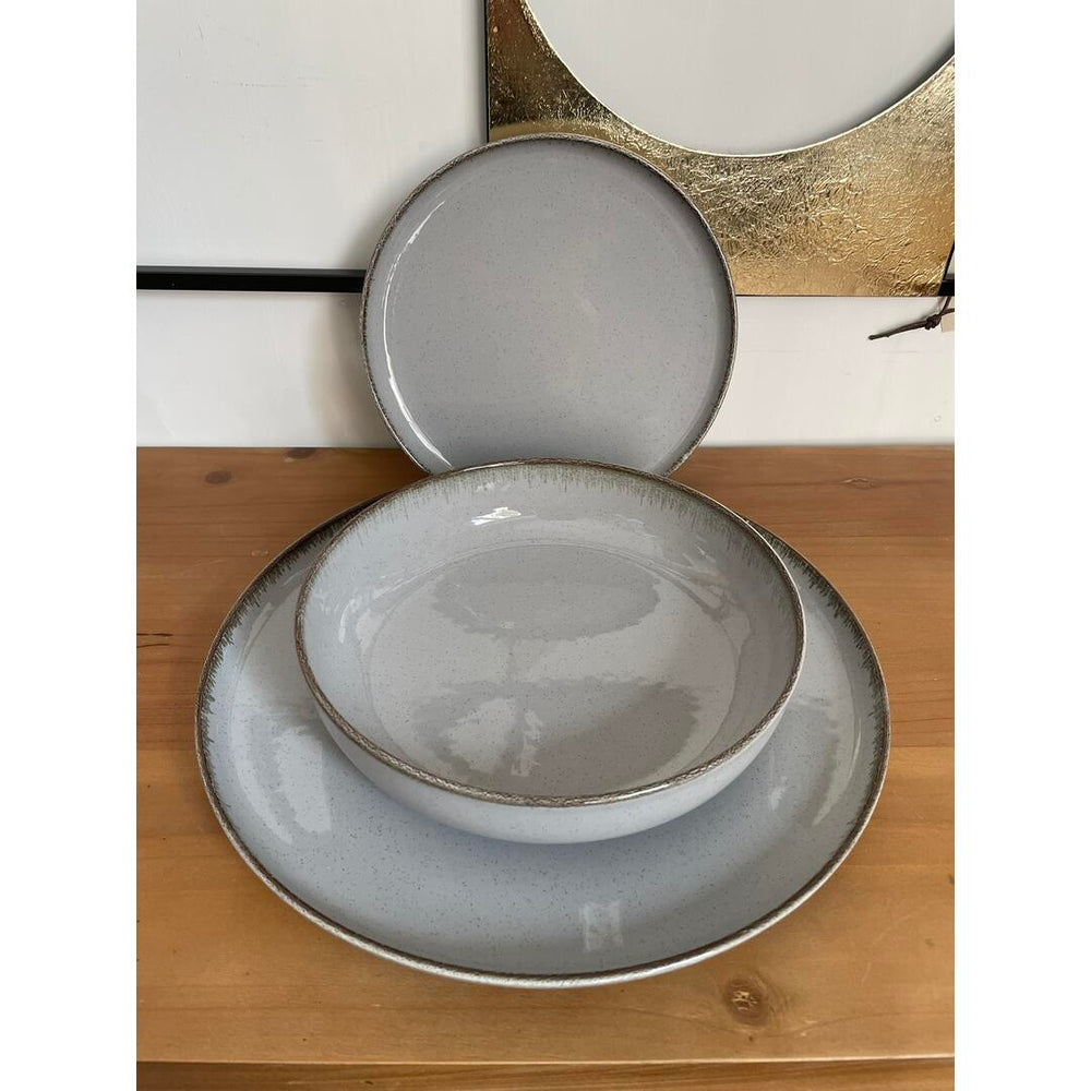 Servizio tavola H&H Pearl grigio - 18 pz