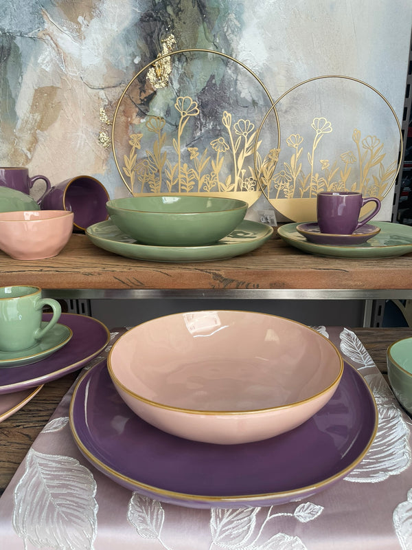 Servizio tavola Rose & Tulipani Concerto cipria - 12 pz