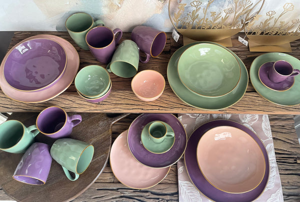 Servizio tavola Rose & Tulipani Concerto cipria - 12 pz