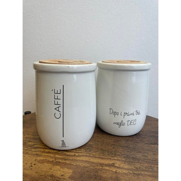 Barattolo La Porcellana Bianca Gli Onesti - Caffè