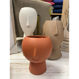 Vaso volto Evviva - terracotta