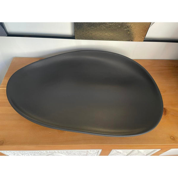 Centrotavola ovale Ceramiche Conte - nero