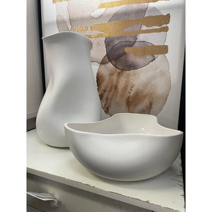Coppa centrotavola Ceramiche Conte - bianca