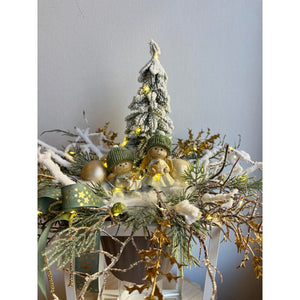 Composizione natalizia su supporto