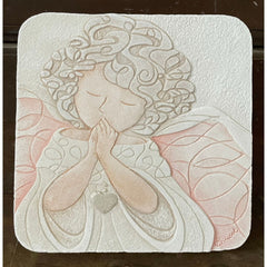 Formella Cartapietra Cherubino Preghiera - rosa