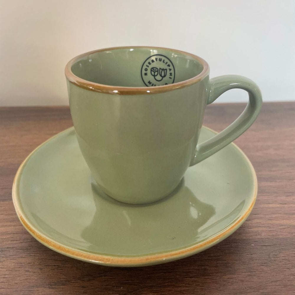 Tazza caffè Rose & Tulipani Concerto verde oliva - 6 pz