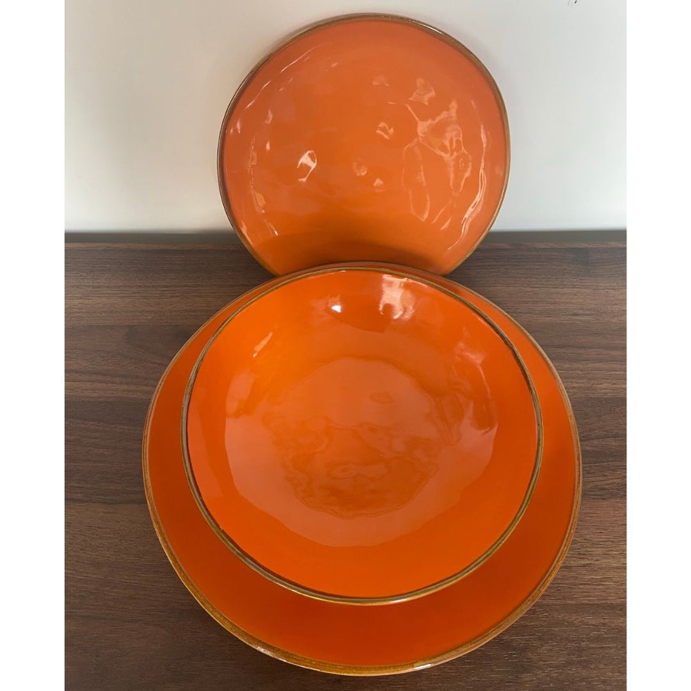 Servizio tavola Rose & Tulipani Concerto arancio - 12 pz