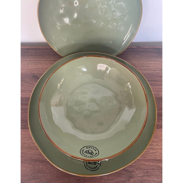Servizio tavola Rose & Tulipani Concerto verde oliva - 12 pz