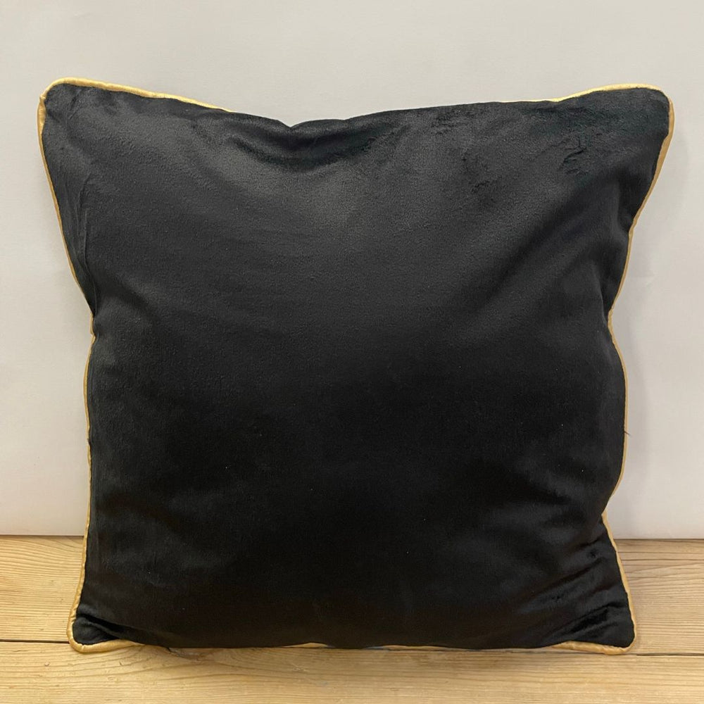 Cuscino Evviva Velour - nero