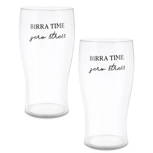 Coppia bicchieri birra La Porcellana Bianca
