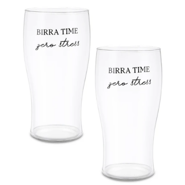 Coppia bicchieri birra La Porcellana Bianca
