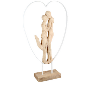 Scultura coppia e cuore Gilde