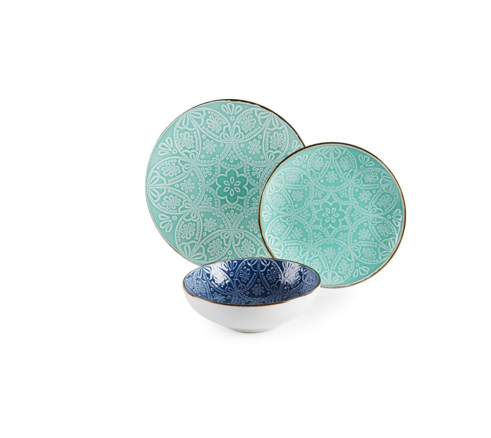 Servizio tavola Excelsa Versailles tiffany & blu - 18 pz