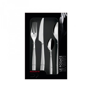 Servizio posate Bugatti Glamour grigio cenere - 24 pz
