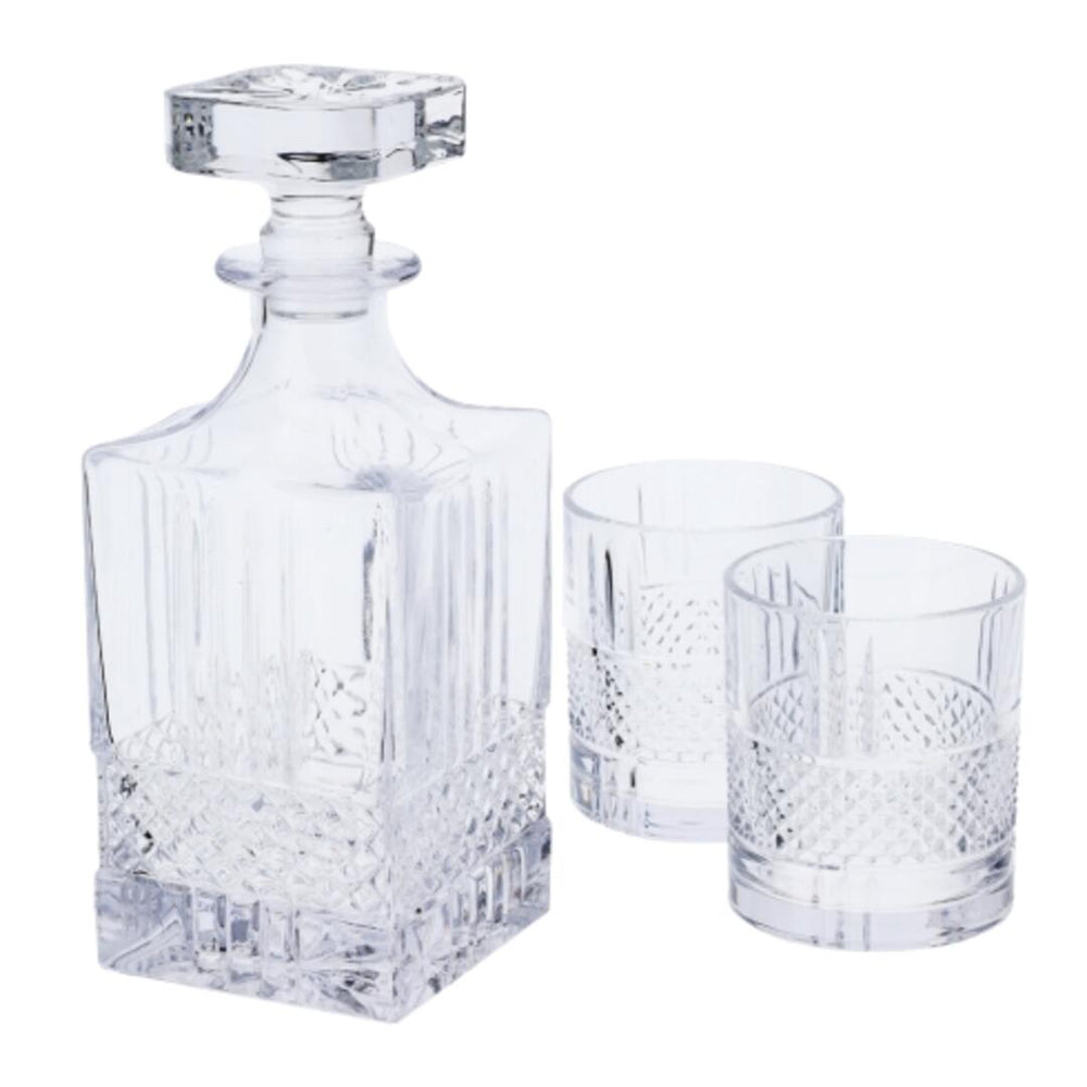 Set bottiglia brandy + 2 bicchieri Hervit Dallas