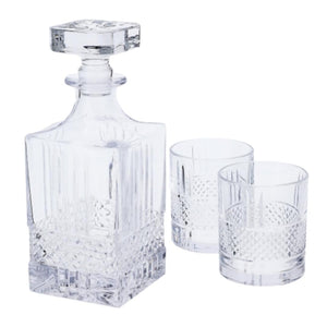Set bottiglia brandy + 2 bicchieri Hervit Dallas