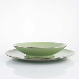 Piatto fondo Cottage Weissestal green - 6 pz