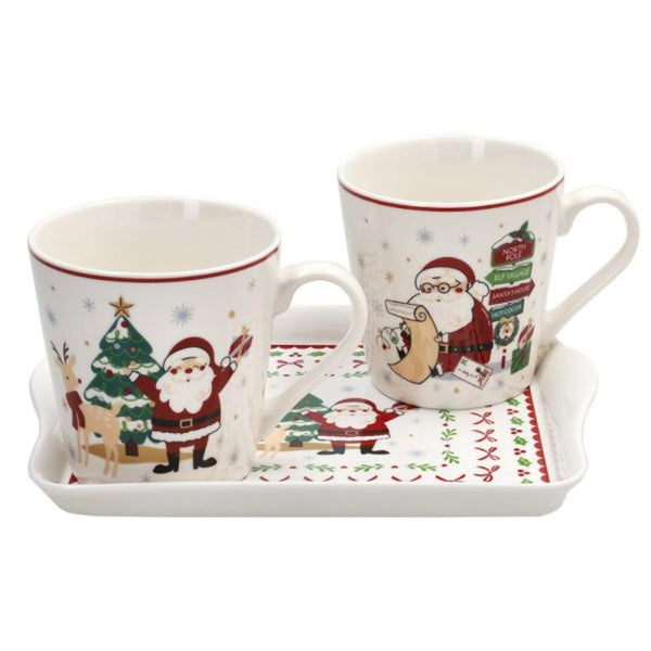 Set 2 mug c/vassoio Andrea Fontebasso Let it snow