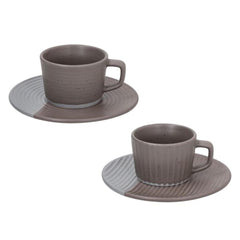 Coppia tazze caffè Andrea Fontebasso Mil & Cofee - tortora