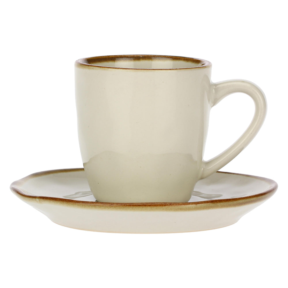 Tazza caffè Rose & Tulipani Concerto avorio - 6 pz