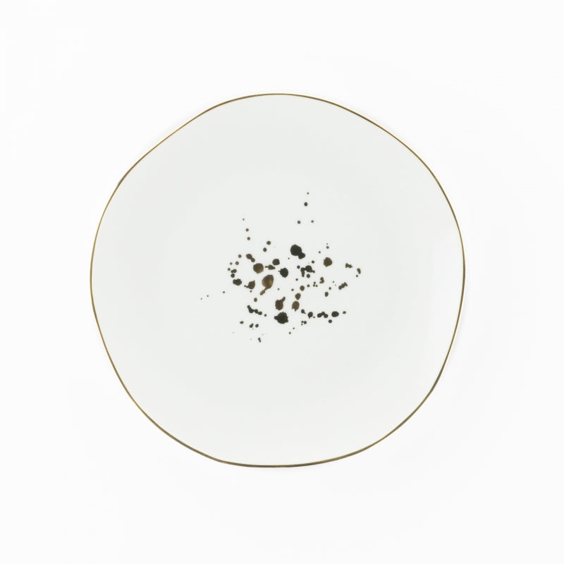 Piatto frutta Weissestal Onix White Dots - 6 pezzi
