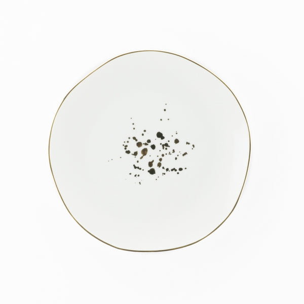 Piatto frutta Weissestal Onix White Dots - 6 pezzi