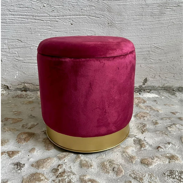 Pouf contenitore bordeaux