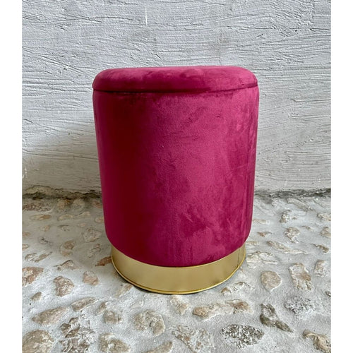 Pouf contenitore bordeaux