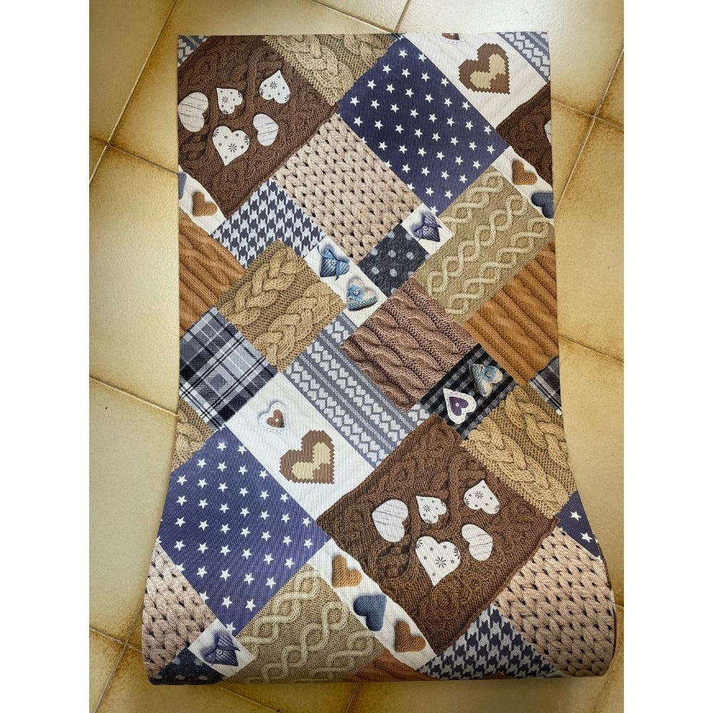 Tappeto a misura decoro maglia - H 52 cm