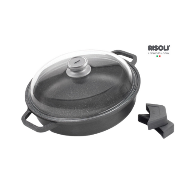 Tegame Granito Risolì con coperchio - induction