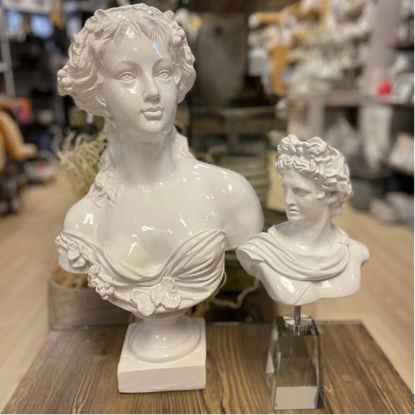 Busto in resina bianco