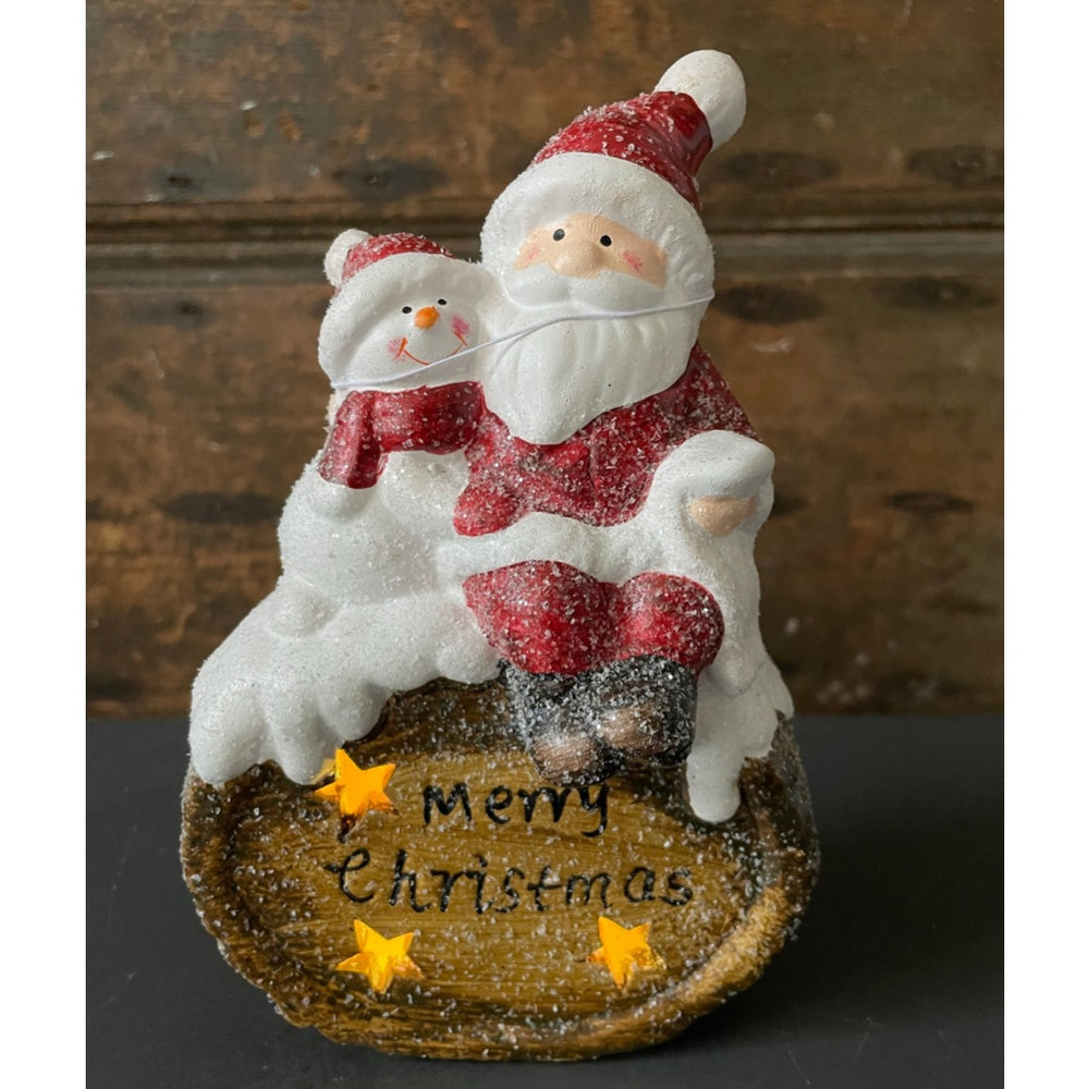 Coppia Babbo Natale e pupazzo